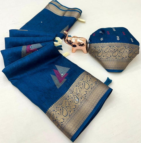 Vasthrlay Bandhani Unstitched Piece Saree