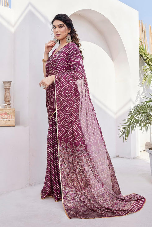 Vasthrlay Fashion Georgette Sequins Navy Ethnic Wear