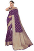 Vasthrlay Banarasi Bridal Wine Ethnic Wear