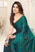 Vasthrlay Fashion Chiffon Turquoise Ethnic Wear