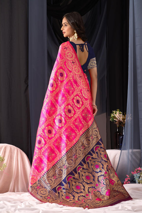 Vasthrlay Pink Silk Saree