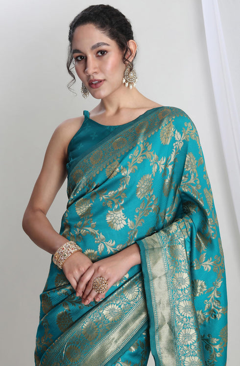 Vasthrlay Jacquard Floral Saree