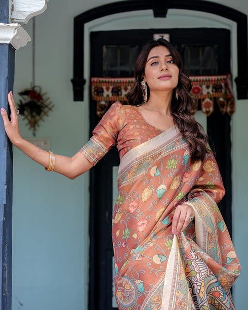 Vasthrlay Handloom Printed Saree