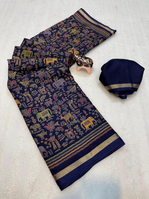 Vasthrlay Ghicha Kalamkari Print