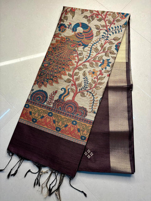 Vasthrlay Tussar Soft Saree