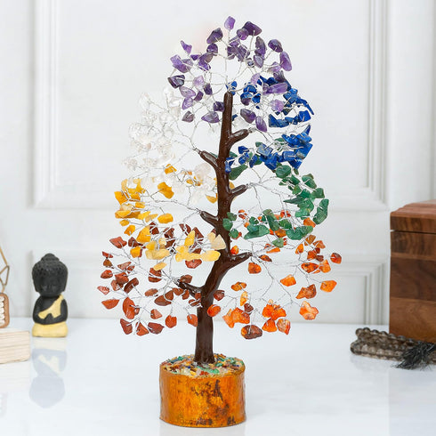 Seven Chakra Crystal M Seal Tree 650 Bead 10-12 Inch
