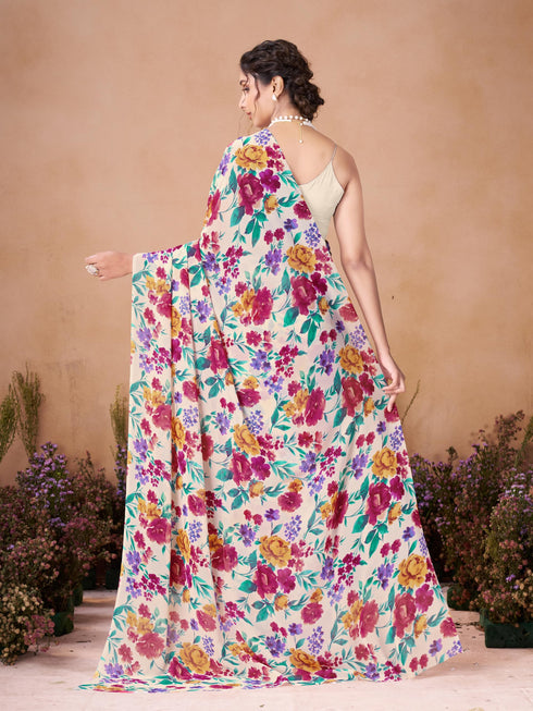 Vasthrlay Georgette Printed Saree