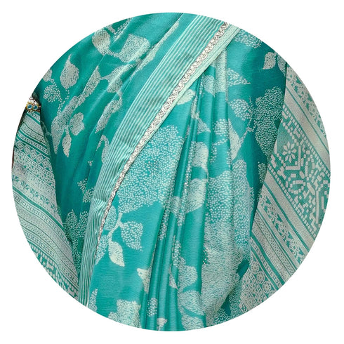 Vasthrlay Fashion Chiffon Georgette Green Ethnic Wear