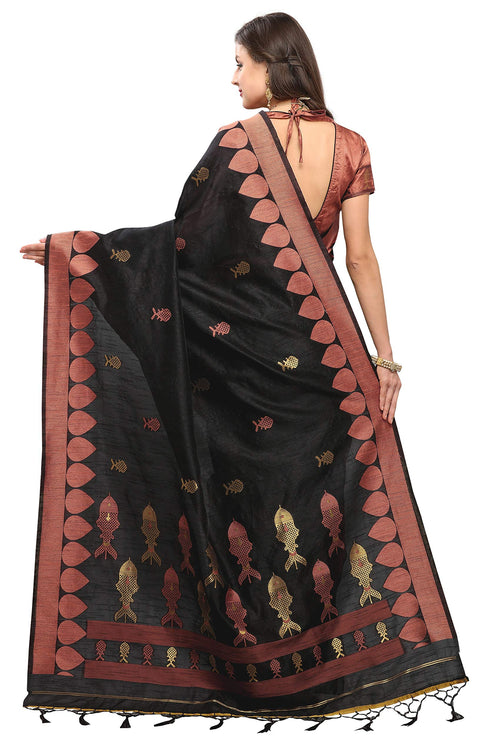 Vasthrlay Black Saree
