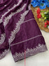 Vasthrlay Blue Embroidery Saree