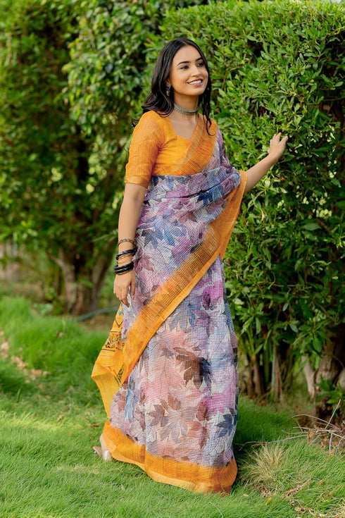 Vasthrlay Fashion Polyester Printed Dusty Ethnic Wear