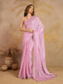 Vasthrlay Chiffon Embroidery Unstitched Purple Ethnic Wear