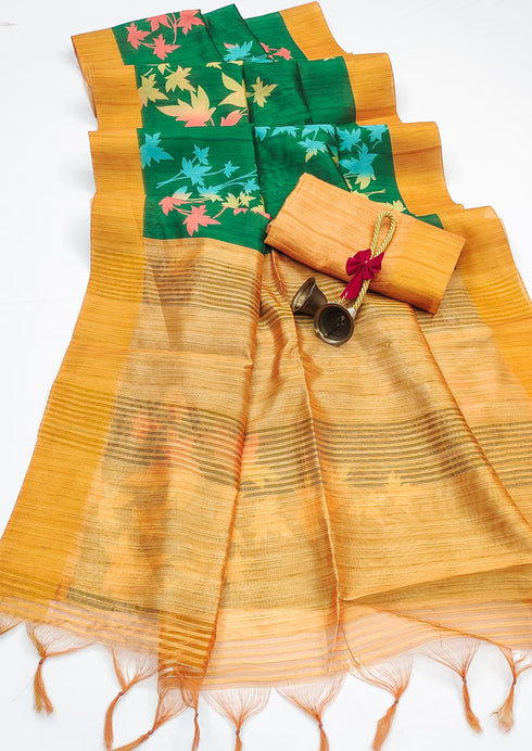 Vasthrlay Saree Extraordinary Kalamkari Floral Print