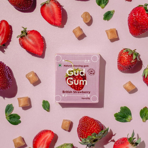 Gud Gum Strawberry Chewing Gum