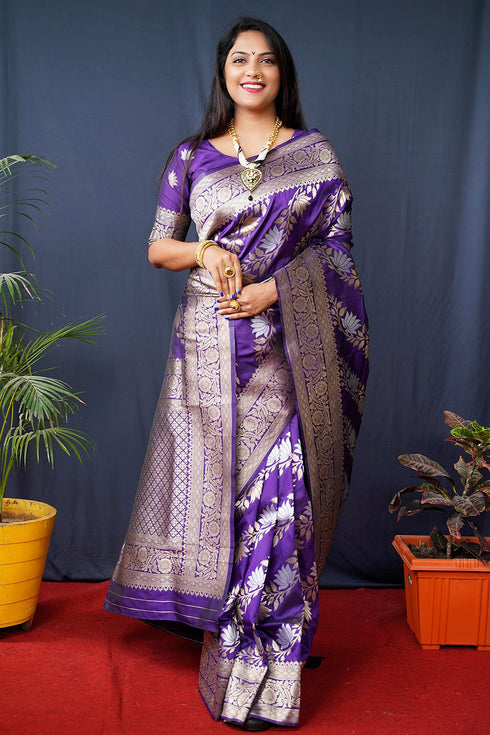 Vasthrlay Banarasi Floral Saree