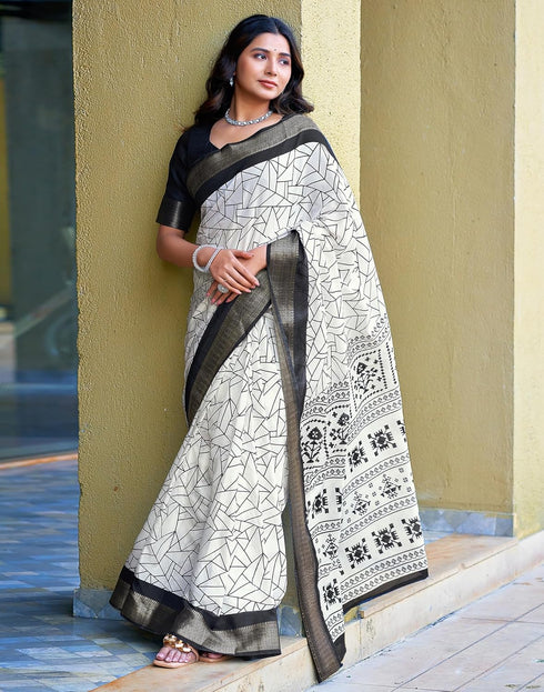 Vasthrlay Printed Weaving Unstitched Red Saree