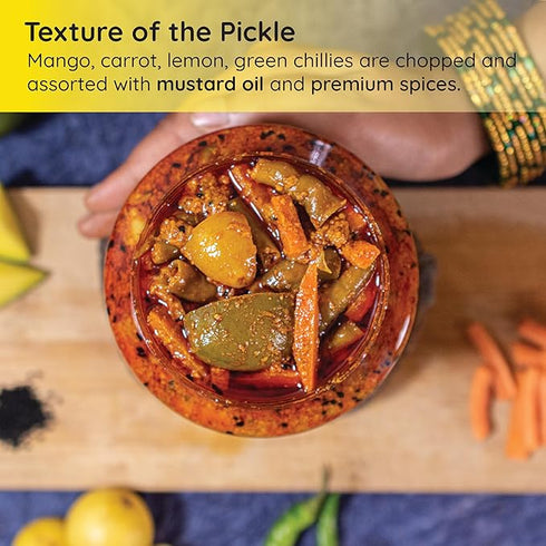 FarmDidi Mixed Pickle | Carrot, Lemon & Chilli