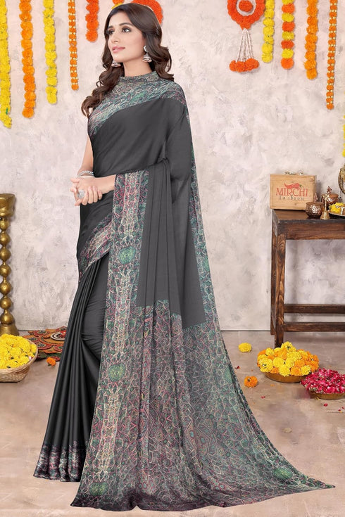 Vasthrlay Fashion Chiffon Abstrect Printed Ethnic Wear
