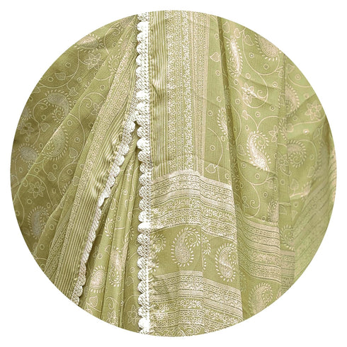 Vasthrlay Fashion Chiffon Paisley Printed Ethnic Wear