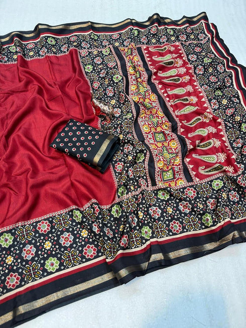 Vasthrlay Tussar Beautiful Printed