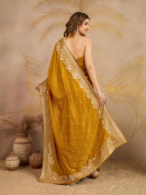 Vasthrlay Embroidery Unstitched Morpeach Ethnic Wear