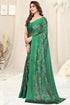 Vasthrlay Fashion Chiffon Turquoise Ethnic Wear
