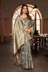 Vasthrlay Organza Patola Unstitched Blouse Saree