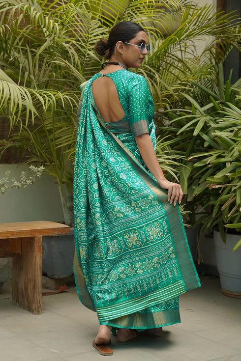 Vasthrlay Fashion Handloom Printed Dusty Ethnic Wear