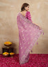 Vasthrlay Jacquard Embroidery Unstitched Purple Ethnic Wear