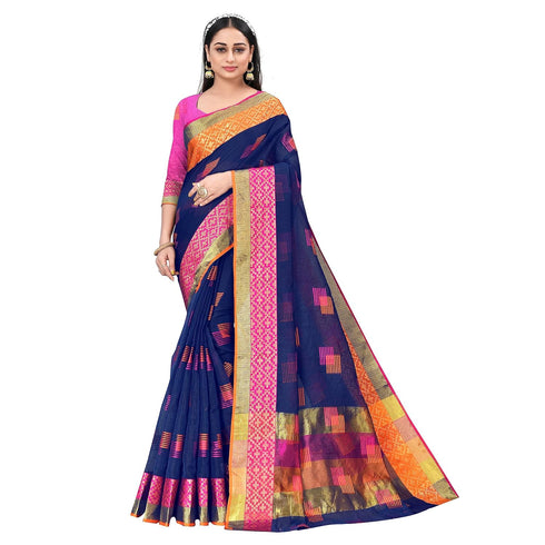 Vasthrlay Embroidered Cotton Unstitched Ethnic Wear