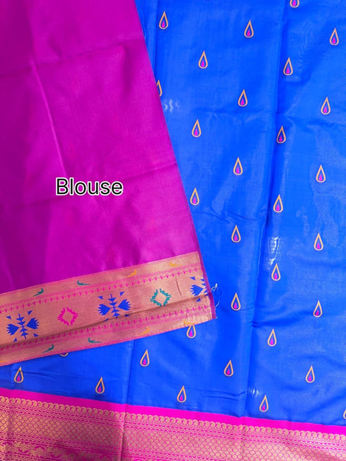 Vasthrlay Paithani Kanjivaram Royalblue
