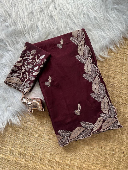 Vasthrlay Georgette Embroidery Unstitch