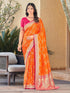 Vasthrlay Kanjivaram Satin Orange Ethnic Wear