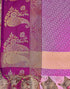 Vasthrlay Banarasi Jacquard Unstitched Mustard Saree