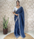 Vasthrlay Georgette Embellishments Scalloped Traditional