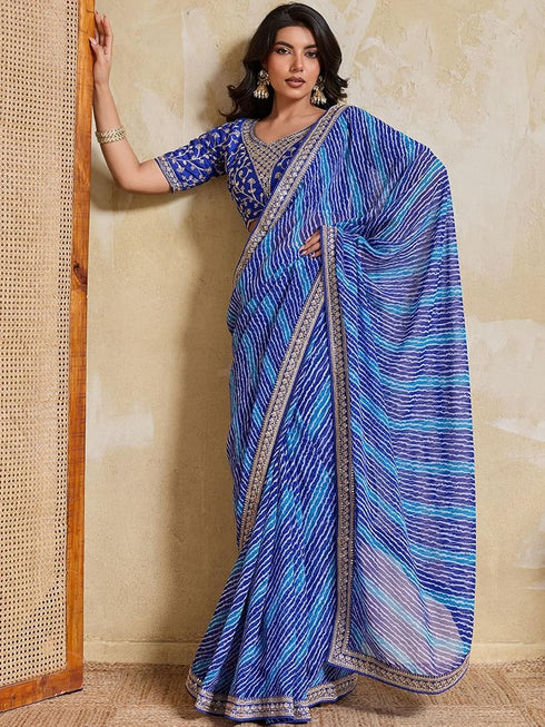 Vasthrlay Embroidered Embellished Wedding Saree