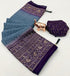 Vasthrlay Georgette Contrast Darkblue