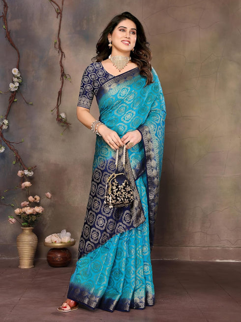 Vasthrlay Banarasi Unstitched Chakori Chiku Free Ethnic Wear