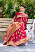 Vasthrlay Banarasi Wine Ethnic Wear