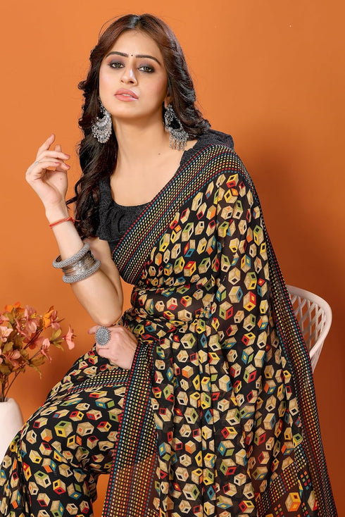 Vasthrlay Trendy Georgette Material Ethnic Wear