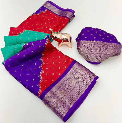 Vasthrlay Bandhani Kanjivaram Weaving