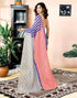 Vasthrlay Chanderi Printed Unstitched Orange Saree