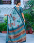 Vasthrlay Womens Unstitched Blouse White Saree