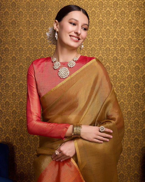 Vasthrlay Women's Cotton Length Unstitched Saree