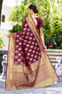 Vasthrlay Banarasi Wine Ethnic Wear