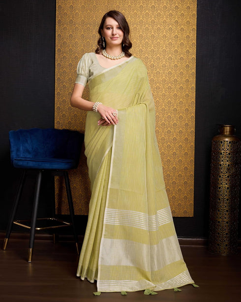 Vasthrlay Women's Cotton Unstitched Blouse Saree