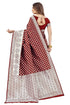 Vasthrlay Banarasi Gs Bridal Maroon Ethnic Wear