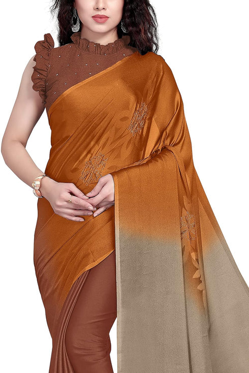 Vasthrlay Fashion Chiffon Printed Grey Ethnic Wear