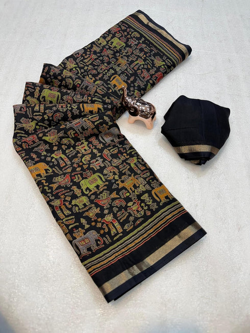 Vasthrlay Ghicha Kalamkari Print