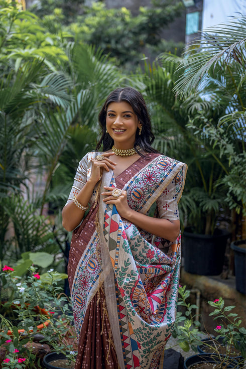 Vasthrlay Ghicha Madhubani Print